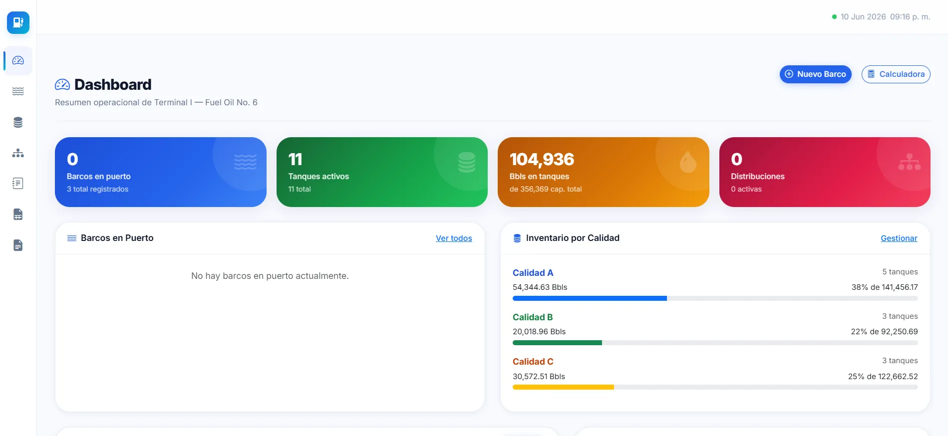 Plan Kardex — Web platform for planning and controlling port unloading operations in real time