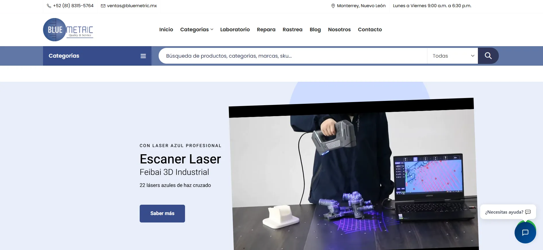 Bluemetric — B2B industrial measurement and calibration instruments store, Mexico